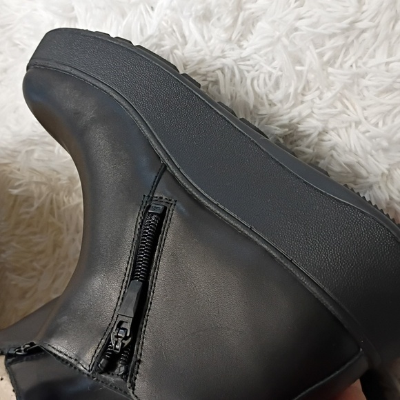 Fitflop F-Mode Leather Platform Zip Ankle Boots Women's Sz 8.5  EU 40 🆕 - Picture 5 of 11